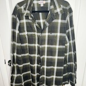 Carhartt Olive and White Plaid Shirt